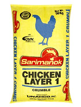 Sarimanok Chicken Feeds Layer 1 (50KG) .